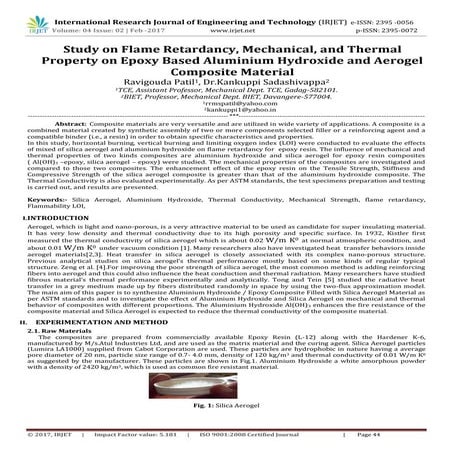 Study on Flame Retardancy, Mechanical, and Thermal Property on Epoxy Based Al...