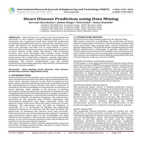 Heart Disease Prediction using Data Mining