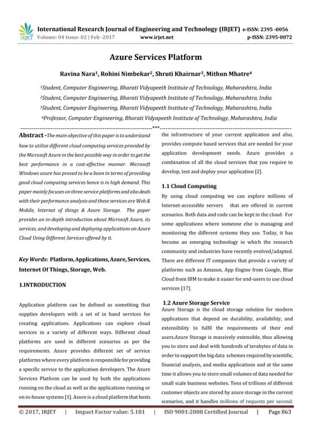 Azure Services Platform