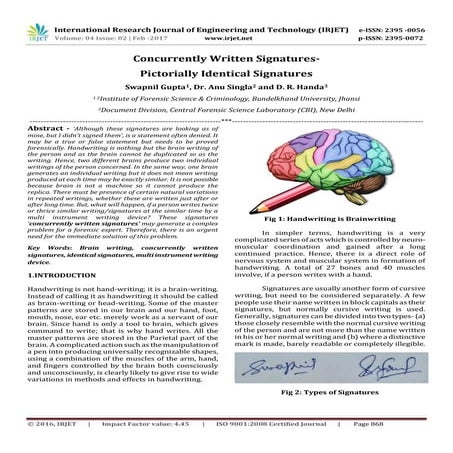Concurrently Written Signatures- Pictorially Identical Signatures | PDF