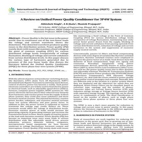 A Review on Unified Power Quality Conditioner for 3P4W System