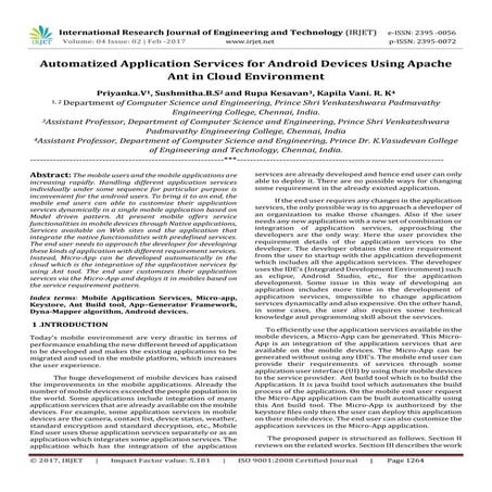 Automatized Application Services for Android Devices Using Apache Ant in Clou...