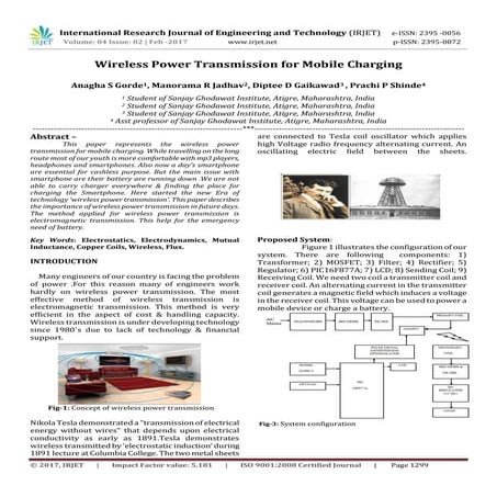 Wireless Power Transmission for Mobile Charging