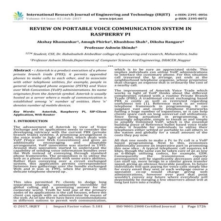 Review on portable voice communication system in raspberry pi