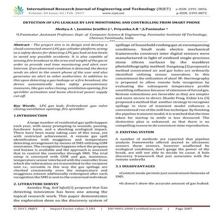 Detection of lpg leakage by live monitoring and controlling from smart phone