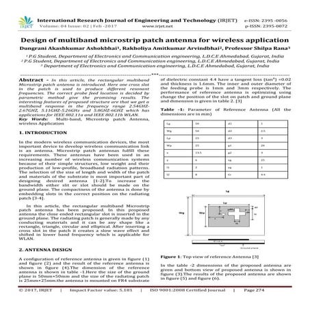 Design of multiband microstrip patch antenna for wireless application