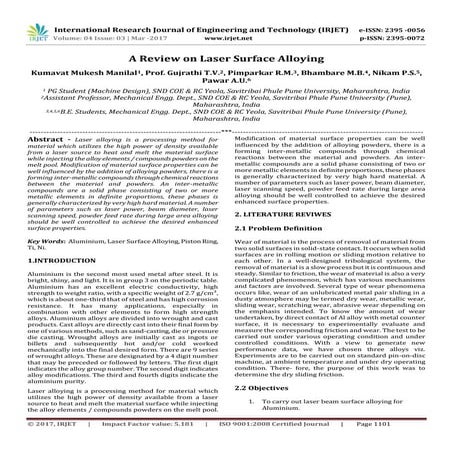 A Review on Laser Surface Alloying | PDF