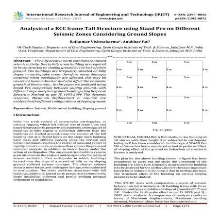 Analysis of a RCC frame Tall Structure using Staad Pro on Different Seismic Z...