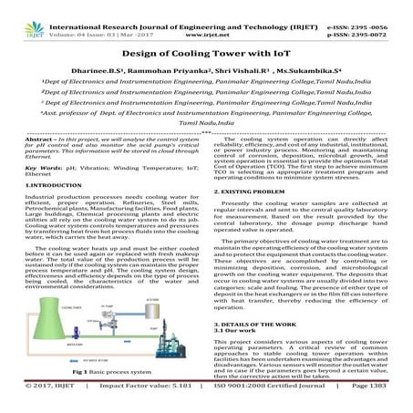 Design Of Cooling Tower With Iot | PDF