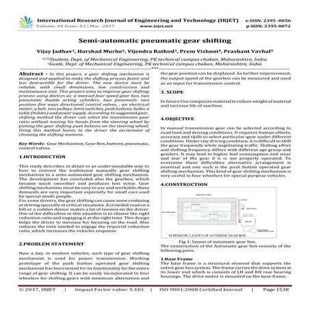 Semi-automatic pneumatic gear shifting | PDF