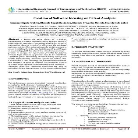 Creation of Software Focusing on Patent Analysis