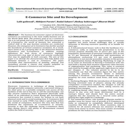 E-Commerce Site and Its Development