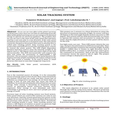 Solar Tracking System   
