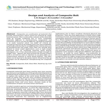 Design and Analysis of Composite Bolt