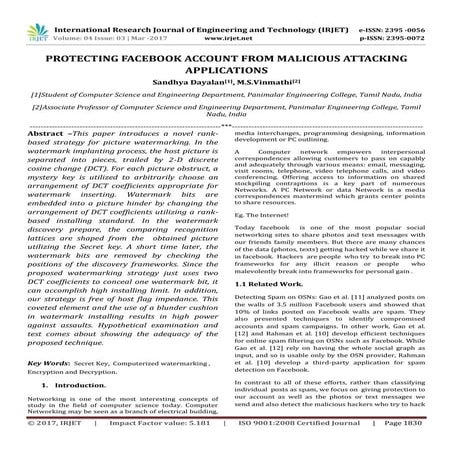 Protecting Facebook Account From Malicious Attacking Applications