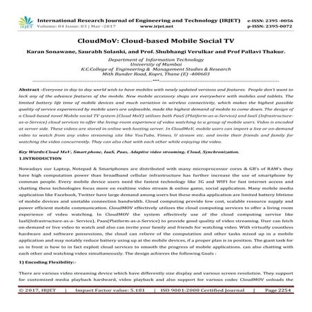 Cloudmov: Cloud-Based Mobile Social TV