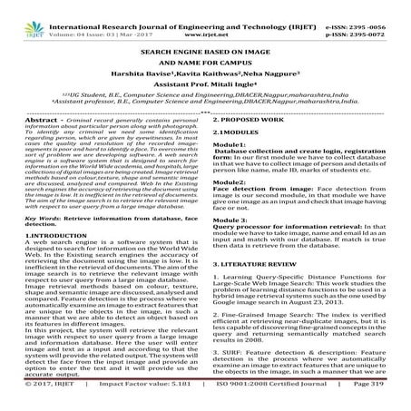 Search engine based on image and name for campus