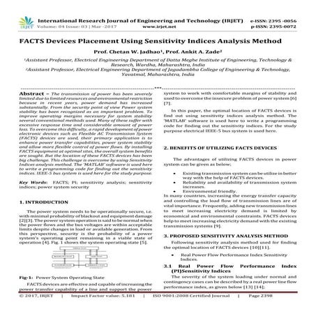 Facts Devices Placement using Sensitivity Indices Analysis Method