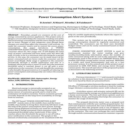 Power Consumption Alert System