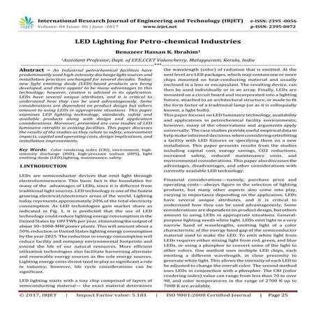 LED Lighting for Petro-chemical Industries