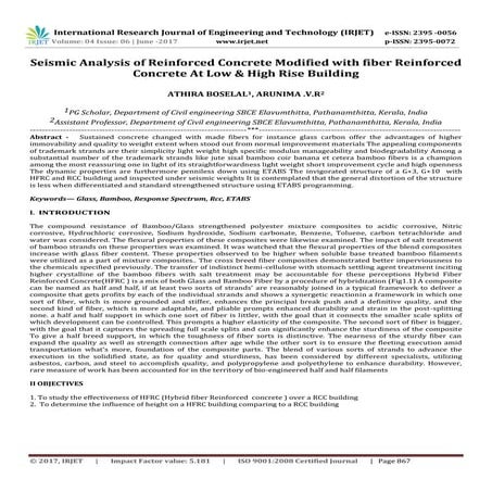 Seismic Analysis of Reinforced Concrete Modified with Fiber Reinforced ...