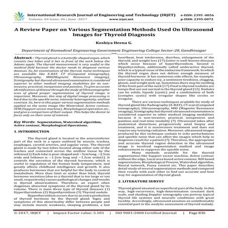 Ultrasound image segmentation through deep learning based improvised U ...