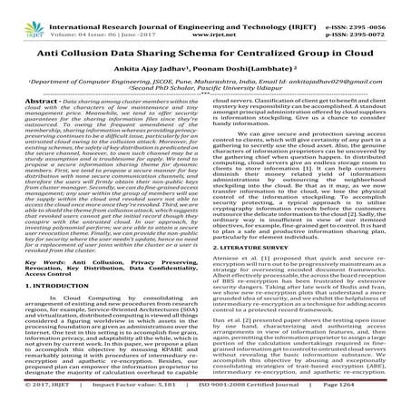 Anti Collusion Data Sharing Schema for Centralized Group in Cloud