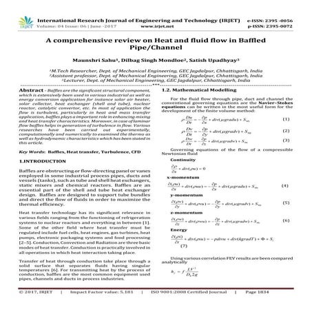 A comprehensive review on Heat and fluid flow in Baffled Pipe/Channel