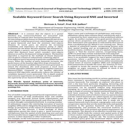 Scalable Keyword Cover Search using Keyword NNE and Inverted Indexing