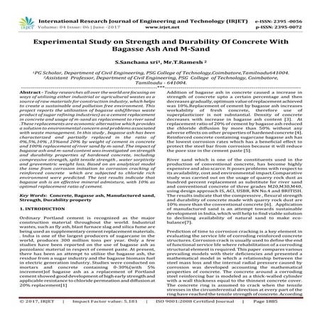 Performance of Concrete by using Steel Fibre an Experimental Study | PDF