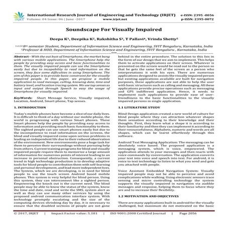 Soundscape for Visually Impaired