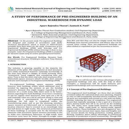 A Study of Performance of Pre-Engineered Building of an Industrial Warehouse ...