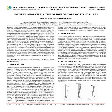 P-Delta Analysis in the Design of Tall RC Structures