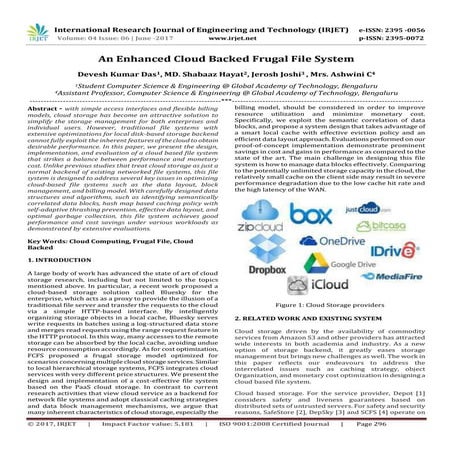 An Enhanced Cloud Backed Frugal File System