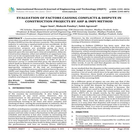 ISSUES RELATED TO SUBCONTRACTING PRACTICES IN CONSTRUCTION PROJECTS | PDF