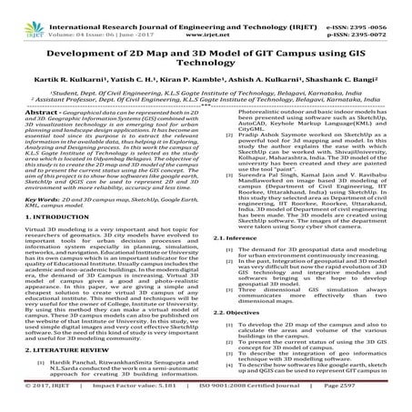 Development of 2D Map and 3D Model of GIT Campus using GIS Technology