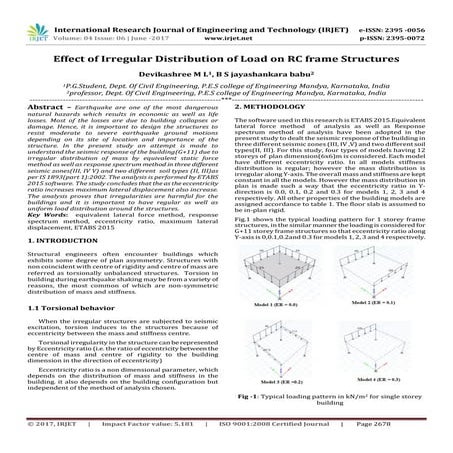 Effect of Irregular Distribution of Load  on RC Frame Structures