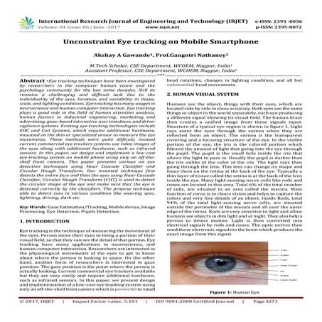 IRJET-Unconstraint Eye Tracking on Mobile Smartphone