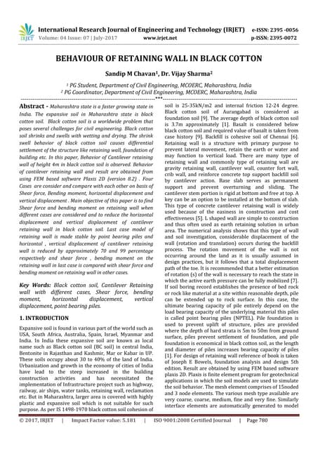 Soil sheet pile interaction part ii numerical analysis and simulation ...