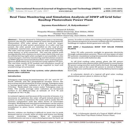 Performance Analysis of Grid Connected Solar Captive Power Plant | PDF