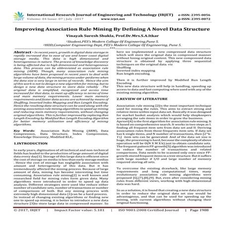 Improving Association Rule Mining by Deﬁning a Novel Data Structure
