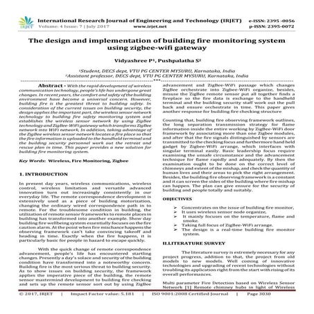 The Design and Implementation of Building Fire Monitoring System using ZIGBEE...