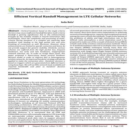 Efficient Vertical Handoff Management in LTE Cellular Networks
