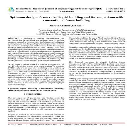 Optimum Design of Concrete Diagrid Building and its Comparison with Conventio...