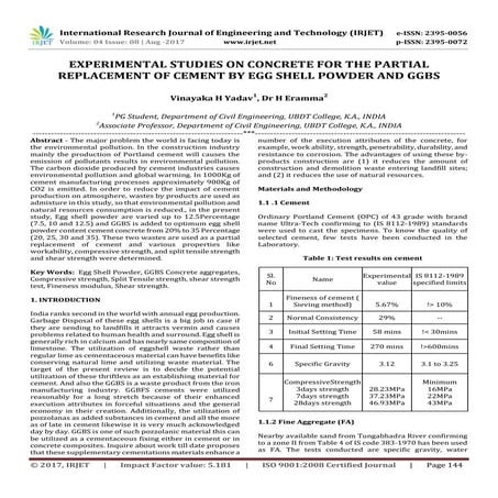 EXPERIMENTAL STUDY ON THE BEHAVIOR OFCONCRETE BY REPLACEMENT OF FINE ...