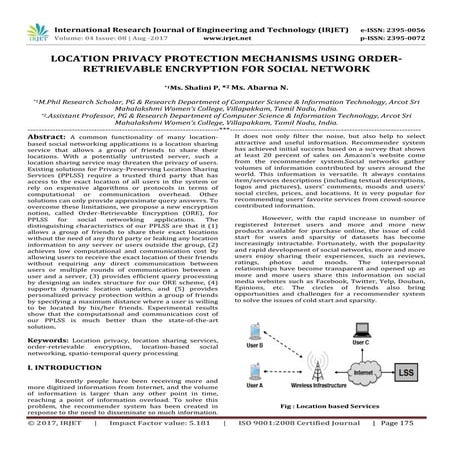 Location Privacy Protection Mechanisms using Order-Retrievable Encryption for...