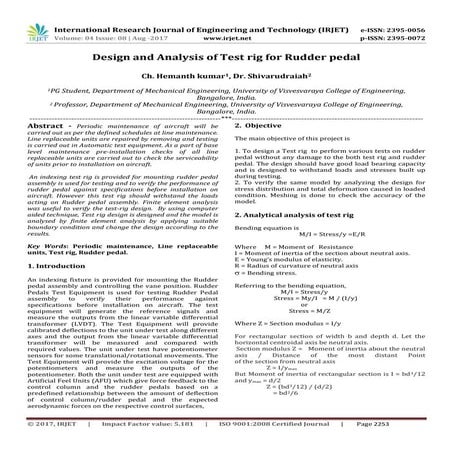 Design And Analysis of Test Rig for Rudder Pedal