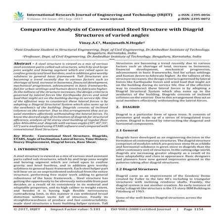 Comparative Analysis of Conventional Steel Structure with Diagrid Structures ...
