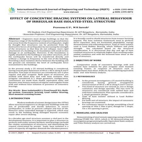 Effect of Concentric Bracing Systems on Lateral Behaviour of Irregular Base I...