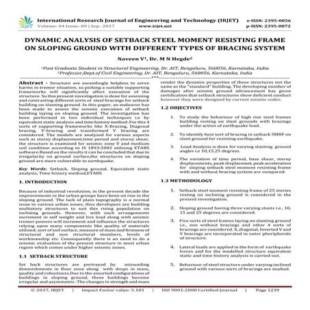 Dynamic Analysis of Setback Steel Moment Resisting Frame on Sloping Ground wi...